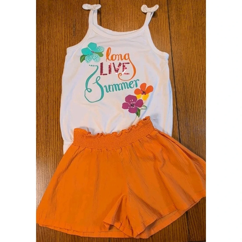 Crazy 8 & Gymboree 6pc Mix and Match Lot Spring Summer Size 5/6 Tropical Flowers